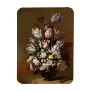 Blumenstrauß - Vintage Niederländische Feinmalerei Magnet