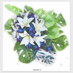 Blumenstrauß, violett und weiß, Blume Aufkleber