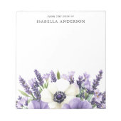 Blumenstrauß vom Schreibtisch aus Personalisiert Notizblock (Vorderseite)