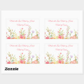 Blumenstrauß von Hand Rechteckiger Aufkleber (Blatt)