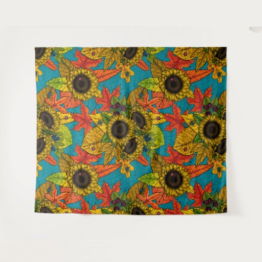 Blumenstrauß Wandteppich (Vorderseite (Horizontal))