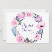 Blumenstrauß Wasserfarbe Brautparty Einladung (Vorderseite)