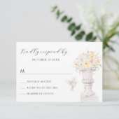 Blumenstrauß Wasserfarbe RSVP Karte (Stehend Vorderseite)