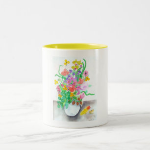 Blumenstrauß Wasserfarben Blumen Tasse von ORDesig