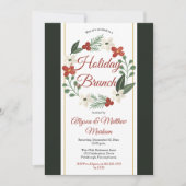 Blumenstrauß Weihnachtsfeiertag Brunch Einladung (Vorderseite)
