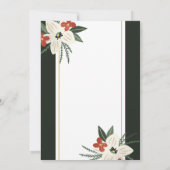 Blumenstrauß Weihnachtsfeiertag Brunch Einladung (Rückseite)