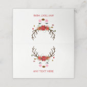 Blumenstrauß Weihnachtsfeiertag Party Esszelt Platzkarte (Außenseite Aufgefaltet)