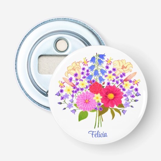 Blumenstrauss White Flaschenöffner (Vorderseite)