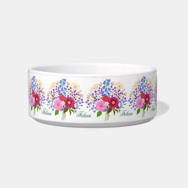 Blumenstrauss White Pet Schale Napf (Links)