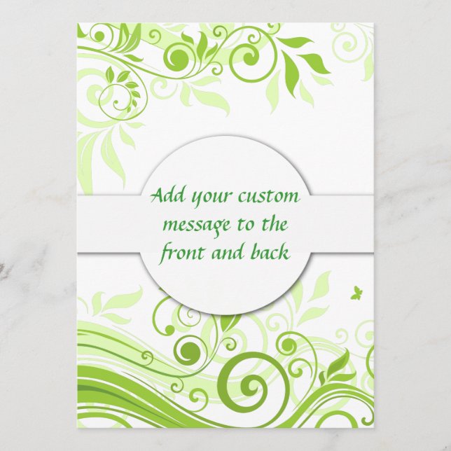 Blumenstrauß-Wirbel in Hues of Fresh Green (Vorderseite)