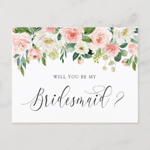 Blumenstrauß wird meine Bridesmaid sein Feiertagspostkarte