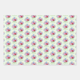 Blumenstrauss Wrapping Paper Sheets Geschenkpapier Set