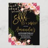 Blumenstrauß zum Geburtstag, Halbpension Geburtsta Einladung (Vorne/Hinten)