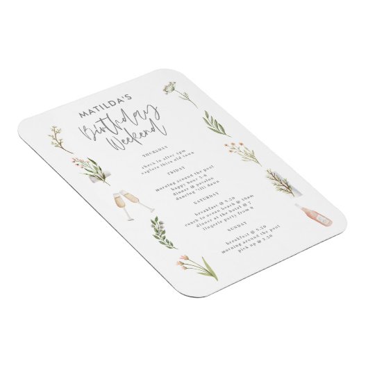 Blumenstrauß zum Geburtstag Magnet (Rechte Seite)