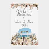 Blumenstrauß zum Thema Hochzeit Acrylschild (Vorderseite)