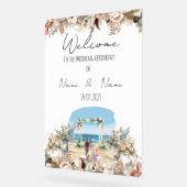 Blumenstrauß zum Thema Hochzeit Acrylschild (Winkel)