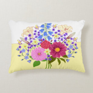 Blumenstrauss Zweifarbig Akzentkissen Dekokissen