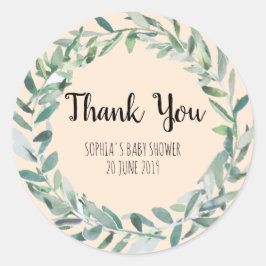 Blumenstrauß-Zweigniederlassung Botanical Dankesch Runder Aufkleber