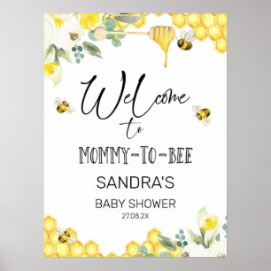 Blumensträuße Baby Dusche Begrüßungszeichen Poster