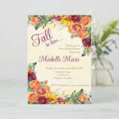 Blumensträuße Brautdusche Einladung (Stehend Vorderseite)