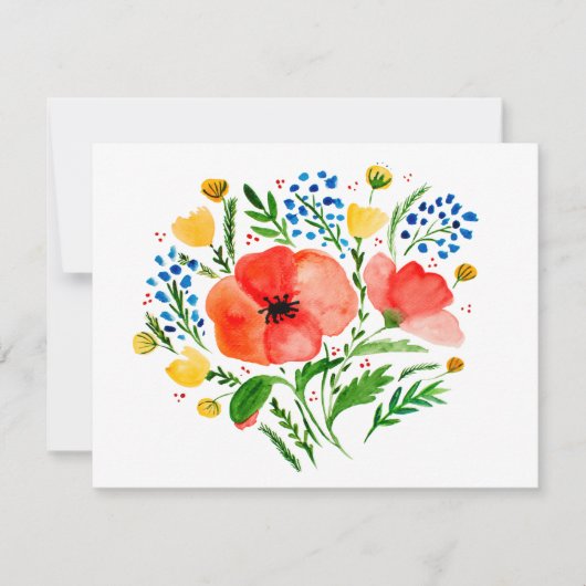 Blumensträuße Feiertagskarte (Vorderseite)