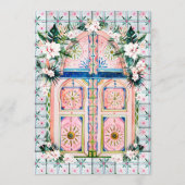 Blumensträuße | marokkanisches Tropisches Hochzeit Menükarte (Rückseite)