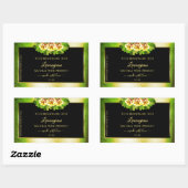 Blumensträuße Rose - Umweltzeichen für das Schwarz Rechteckiger Aufkleber (Blatt)