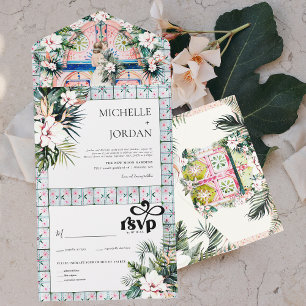 Blumensträuße   Tropische Hochzeit in Marokko All In One Einladung