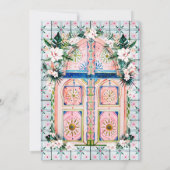 Blumensträuße | Tropische Hochzeit in Marokko Einladung (Rückseite)