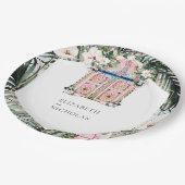 Blumensträuße | Tropische Hochzeit in Marokko Pappteller (Schrägansicht)