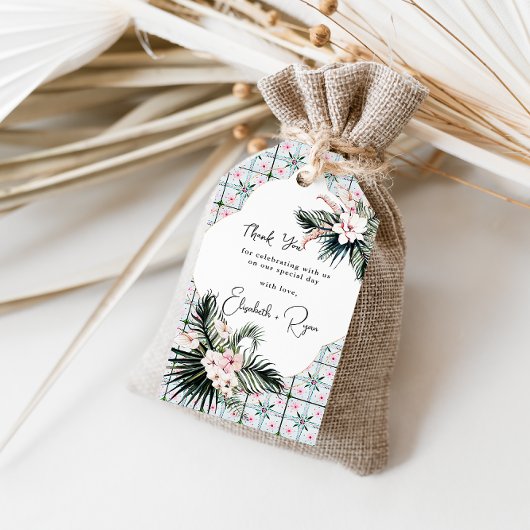 Blumensträuße | Tropische Hochzeit in Marokko Viel Geschenkanhänger