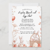 Blumensträuße und Osterbrunch und Eierjagd Einladung (Vorderseite)