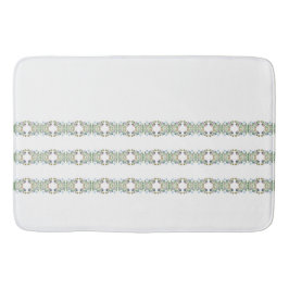 Blumenstreifen mit großer Badematte