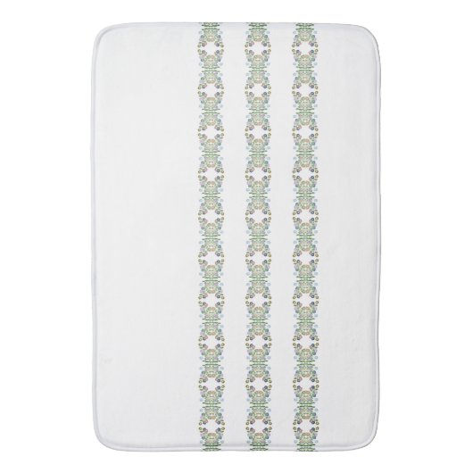 Blumenstreifen mit großer Badematte (Vorderseite Vertikal)