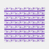 Blumenstreifenmuster Fleecedecke (Vorderseite (Horizontal))