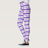 Blumenstreifenmuster Leggings (Links)