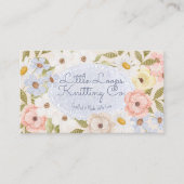 Blumenstrick Handgemachte Crochet Artisan Foto Visitenkarte (Vorderseite)