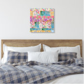 Blumenstrohsonnenblätter, Abstrakt gestrichen Leinwanddruck (Insitu (Schlafzimmer))
