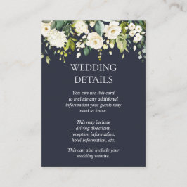 Blumenstropfen mit Blumen und Weiß Details zum Hoc Begleitkarte