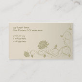 Blumenstrudel-Rand-Visitenkarte Visitenkarte (Rückseite)