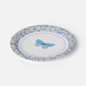 Blumenstrümpfe Tee Party Pappteller (Schrägansicht)