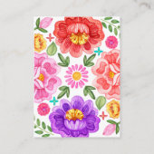 Blumensukkulent Fiesta Diaper Raffle Baby Dusche Begleitkarte (Rückseite)