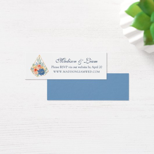 Blumensukkulent Macaron Wedding RSVP Cards (Schreibtisch)