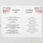 Blumensukkulente Hochzeitsfanprogramme (Vorne/Hinten)