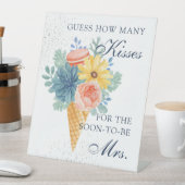 Blumensukkulente Macaron Brautparty Party Game Sockelschild (In Situ)