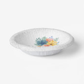 Blumensukkulentes Macaron-Brautparty Pappteller (Gewinkelt)