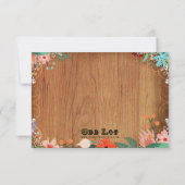 Blumensukkulturen Rustikale Hochzeit rsvp (Rückseite)