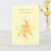 Blumensun-Verlobungs-Glückwunsch-Karte Karte (Gelbe Blume)