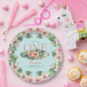 Blumensurfboard Der große 1. Geburtstag Pappteller (Party)