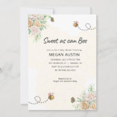 Blumensüß als Can Bee Honeycomb Babydusche Einladung (Vorderseite)